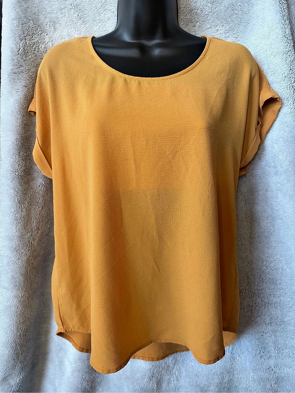 Pink Rose Yellow Blouse Size Medium EUC